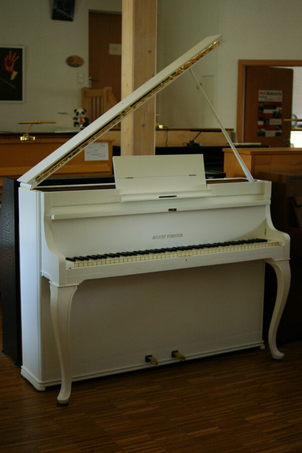 Klavier A. Förster weiss Chippendale