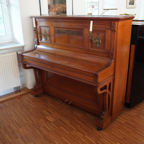 132 Gerbstädt verziertes Jugendstil Klavier – Bild 6